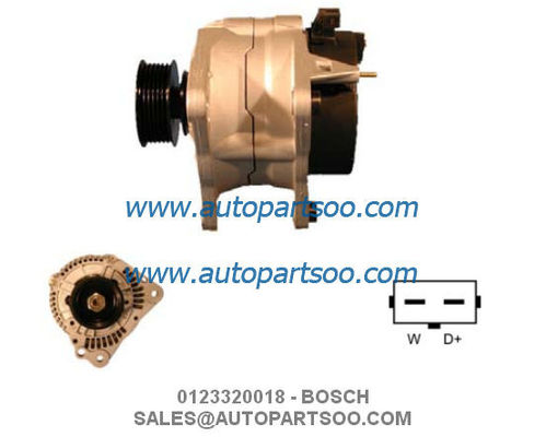 Хорошая цена 0123320018 0986040330 - Генератор BOSCH 12В 90А онлайн